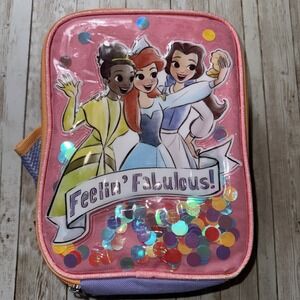 Disney Princess Feelin Fabulous Reusable School Lunch Bag Box, Ariel Tiana Belle